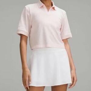 Lululemon Light Pink Swiftly Tech Relaxed Fit Short-Sleeve Polo Shirt Size 6